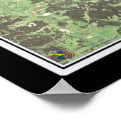 Poster van het Ozarks Missouri-satellietmeer (Hoek)