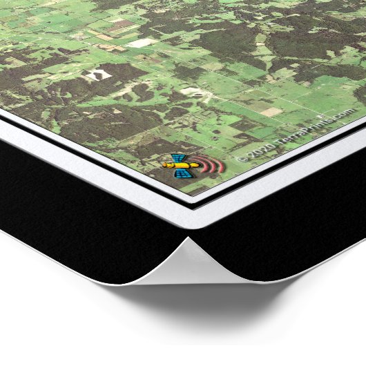 Poster van het Ozarks Missouri-satellietmeer (Hoek)