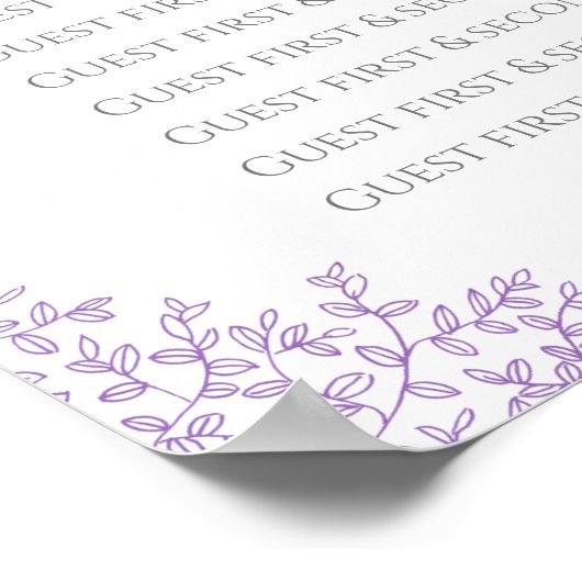 poster van het Paarse blad  (Hoek)