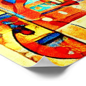 Poster van het patroon van veren en van Warriors (Hoek)