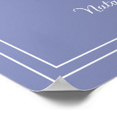 Poster van het Periwinkle Fleur de Lis Wedding (Hoek)
