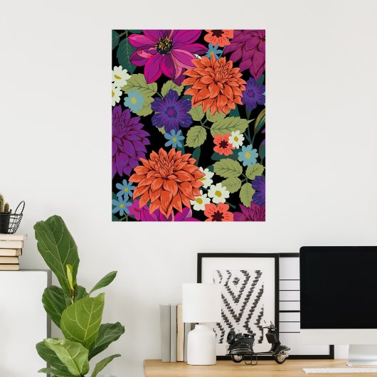 Poster van het platte wand (Thuiskantoor)