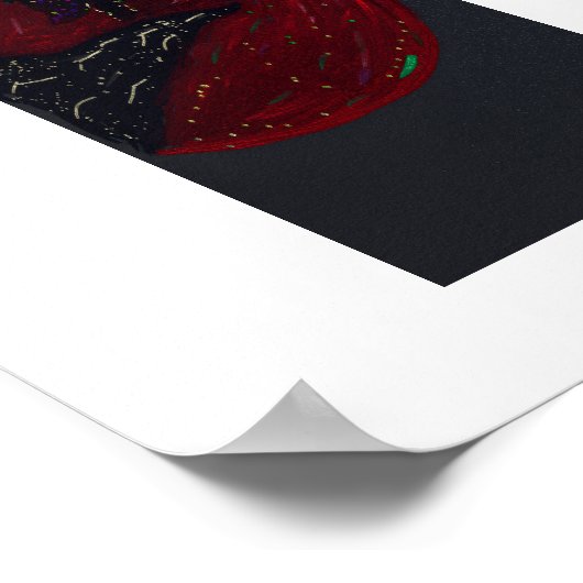 Poster van het plein bij bloedmaanlicht (Hoek)