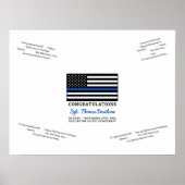 Poster van het politieaftredend Thin Blue Line Gue (Voorkant)