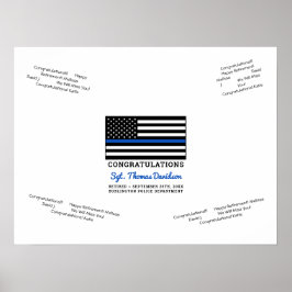 Poster van het politieaftredend Thin Blue Line Gue