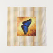 Poster van het prachtige blauwe Morpho Butterfly B Wandkleed (Voorkant (horizontaal))