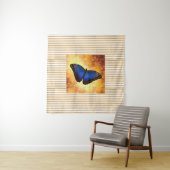 Poster van het prachtige blauwe Morpho Butterfly B Wandkleed (In situ)