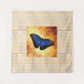 Poster van het prachtige blauwe Morpho Butterfly B Wandkleed (Voorkant)