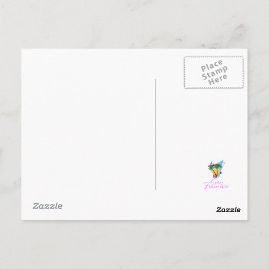 Poster van het reisstrand van Nassau Bahamas Briefkaart (Achterkant)