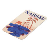 Poster van het reisstrand van Nassau Bahamas Magneet (Linkerzijde)