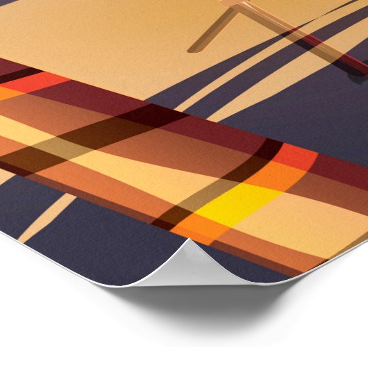 Poster van het reisstrand van Rio de Janeiro (Hoek)