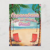 Poster van het reisstrand van Rio de Janeiro Briefkaart (Voorkant)