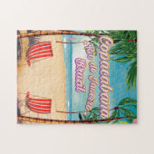 Poster van het reisstrand van Rio de Janeiro Legpuzzel (Horizontaal)