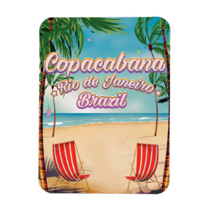 Poster van het reisstrand van Rio de Janeiro Magneet