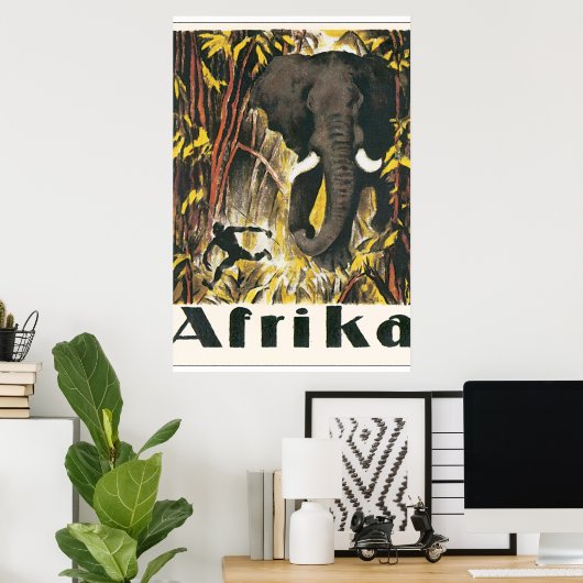 Poster van het Reizen van Afrika (Thuiskantoor)