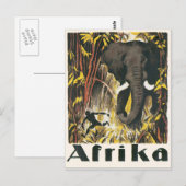 Poster van het Reizen van Afrika Briefkaart (Voorkant / Achterkant)