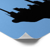 Poster van het reserveratievlak - blauw (Hoek)