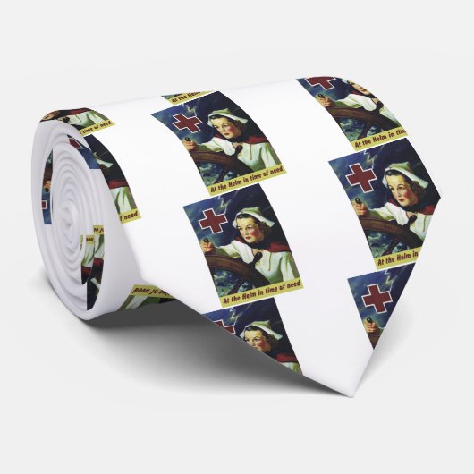 Poster van het Rode Kruis - Verpleegster bij de He Stropdas (Opgerold)