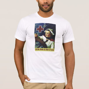 Poster van het Rode Kruis - Verpleegster bij de He T-shirt