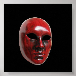 Poster van het Rode Venice-masker
