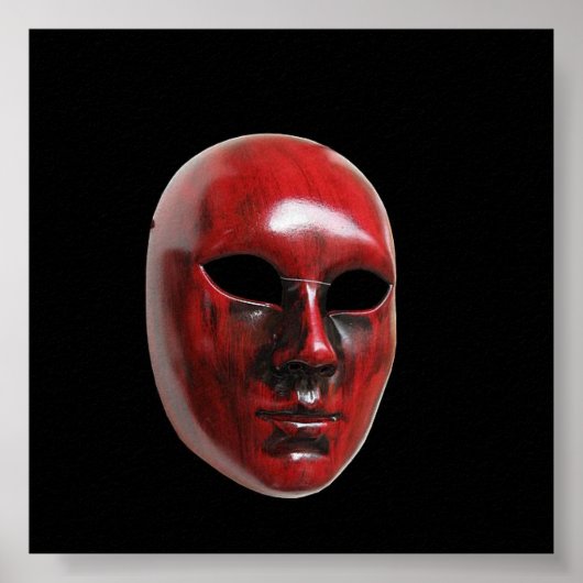 Poster van het Rode Venice-masker (Voorkant)