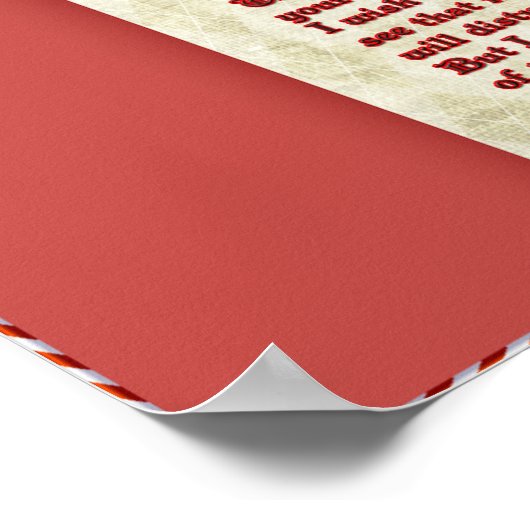 Poster van het rode vogelgedicht (Hoek)