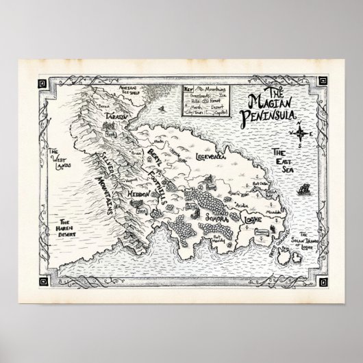 Poster van het schiereiland Magian (Voorkant)