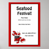 Poster van het Seafood Lobster Crab Festival (Voorkant)