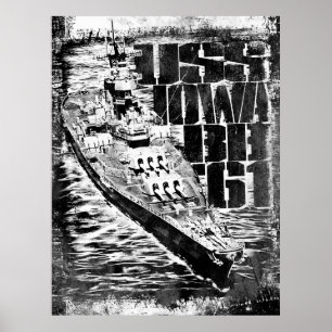 Poster van het slagschip Iowa