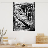 Poster van het slagschip Iowa (Keuken)