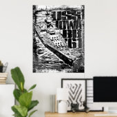Poster van het slagschip Iowa (Thuiskantoor)