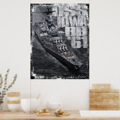 Poster van het slagschip Iowa (Keuken)