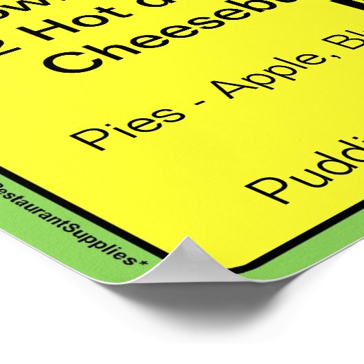 Poster van het speciale menu van vandaag - restaur (Hoek)