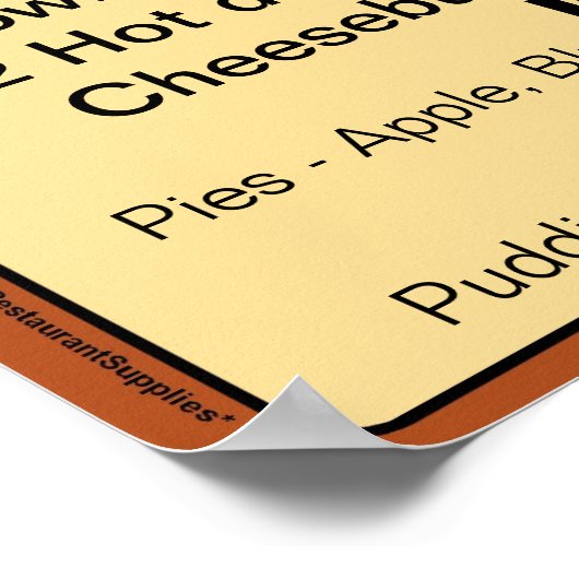 Poster van het speciale menu van vandaag - restaur (Hoek)