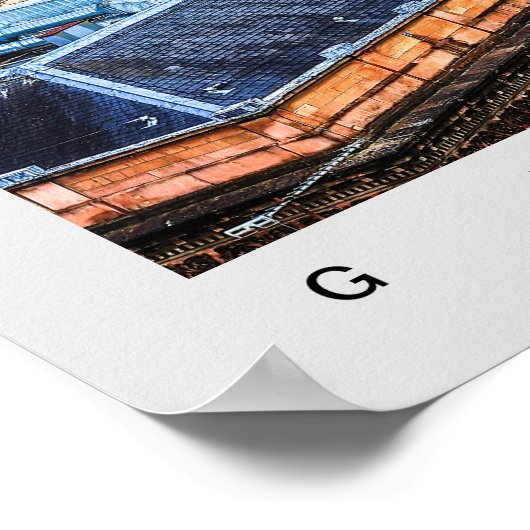 Poster van het stadscentrum van Glasgow (Hoek)