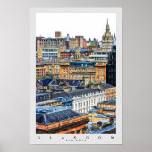 Poster van het stadscentrum van Glasgow (Voorkant)