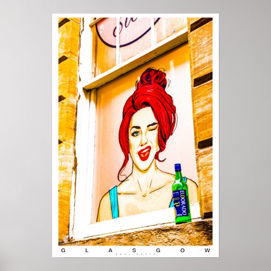 Poster van het stadscentrum van Glasgow (Voorkant)