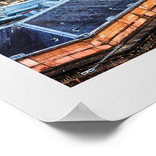 Poster van het stadscentrum van Glasgow (Hoek)