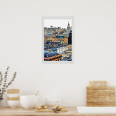 Poster van het stadscentrum van Glasgow (Keuken)