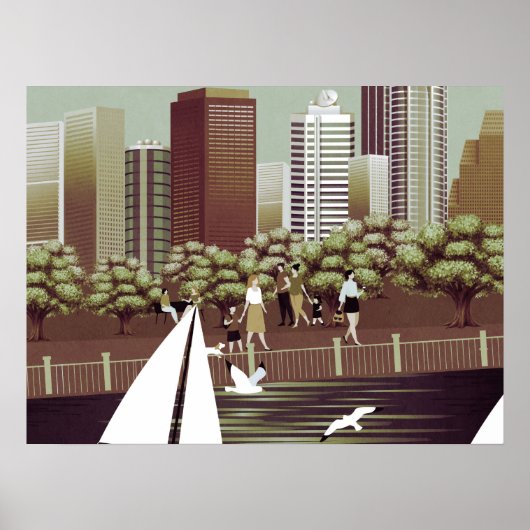 Poster van het stedelijk landschap (Voorkant)