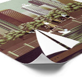 Poster van het stedelijk landschap (Hoek)