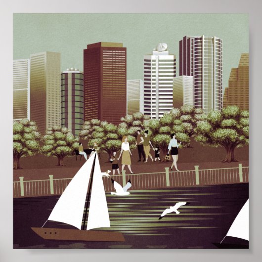 Poster van het stedelijk landschap (Voorkant)