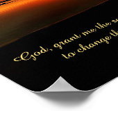 Poster van het strand sunset serenity gebed (Hoek)