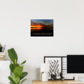 Poster van het strand sunset serenity gebed (Thuiskantoor)