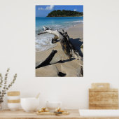 Poster van het strand van Antigua (Keuken)