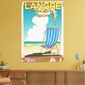 Poster van het strand van Langre, Cantabria, Spanj Canvas Afdruk (Insitu (Woonkamer))