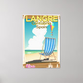 Poster van het strand van Langre, Cantabria, Spanj Canvas Afdruk (Voorkant)