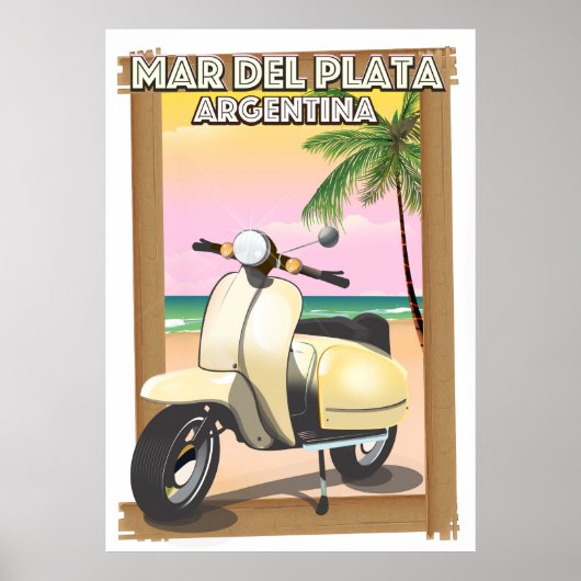 Poster van het strand van Mar del Plata Argentina (Voorkant)