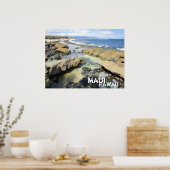 Poster van het strand van Maui Hawaii (Keuken)