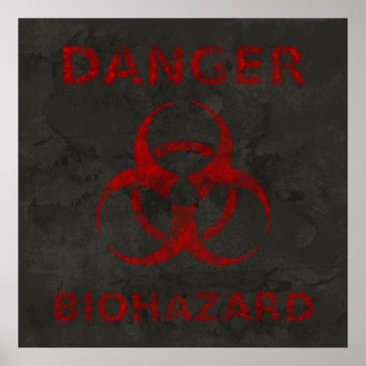 Poster van het symbool voor het rode-gevarensymboo (Voorkant)